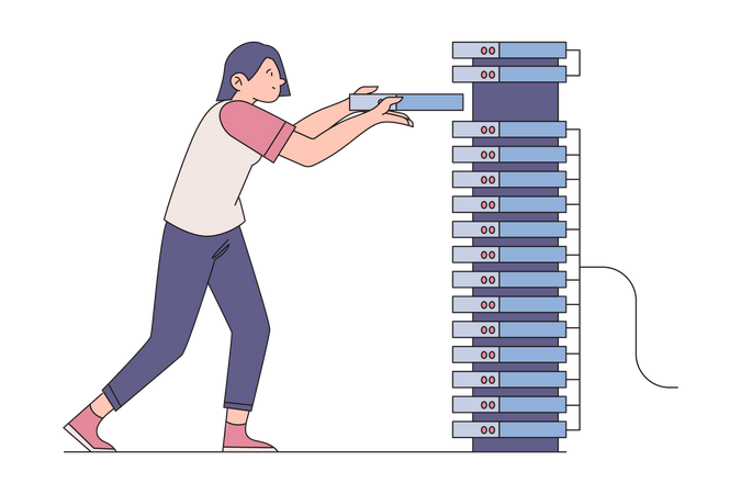 Plataforma de alojamiento web  Ilustración