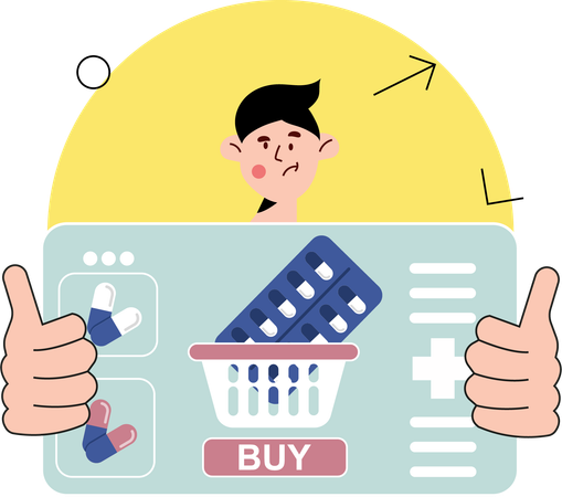 Plataforma de compras on-line  Illustration