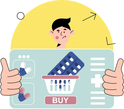 Plataforma de compras on-line  Illustration