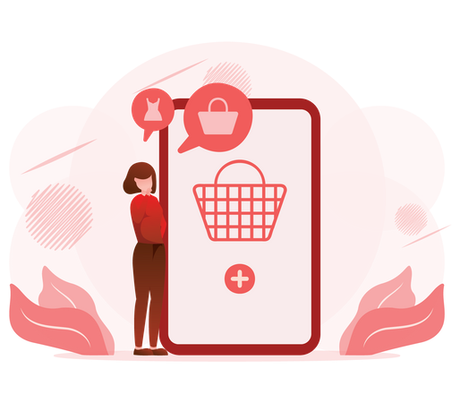 Plataforma de compras en línea  Ilustración