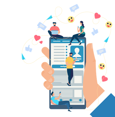 Plataforma de mídia social  Illustration
