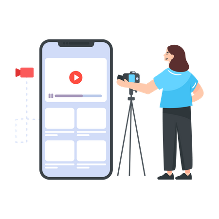 Plataforma para compartir videos en línea  Ilustración