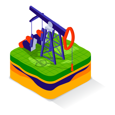 Plataforma petrolera  Ilustración