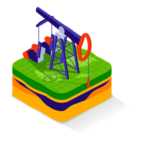 Plataforma petrolera  Ilustración
