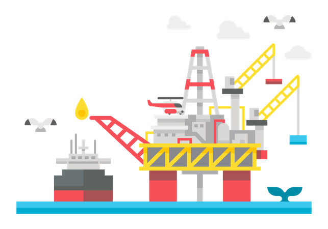 Plataforma petrolera  Ilustración