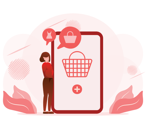 Plateforme d'achat en ligne  Illustration