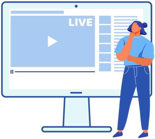 Plateforme de diffusion en direct  Illustration