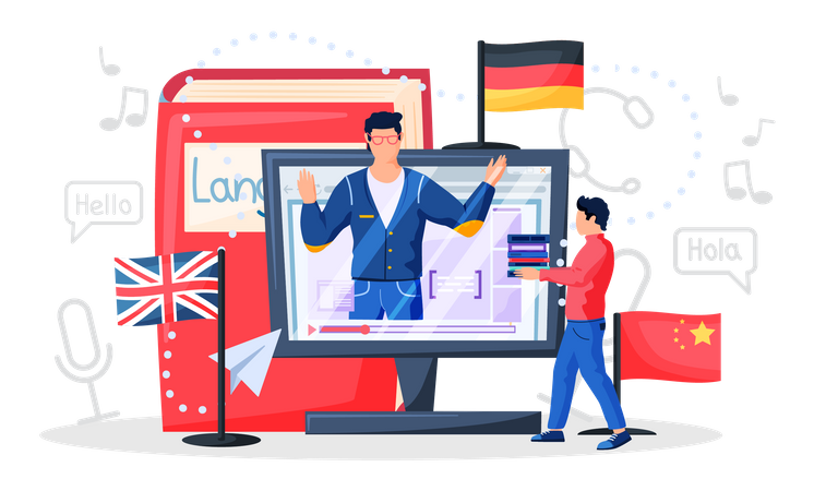 Plattform für Fremdsprachenunterricht  Illustration