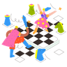 illustration play chess