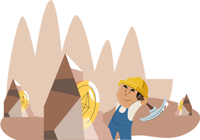Play to earn games created on basis of blockchain project with elements of NFT  Illustration