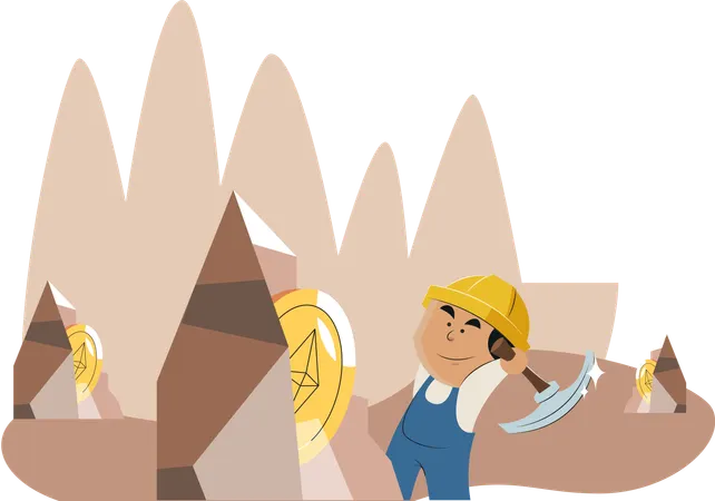 Play to earn games created on basis of blockchain project with elements of NFT  Illustration