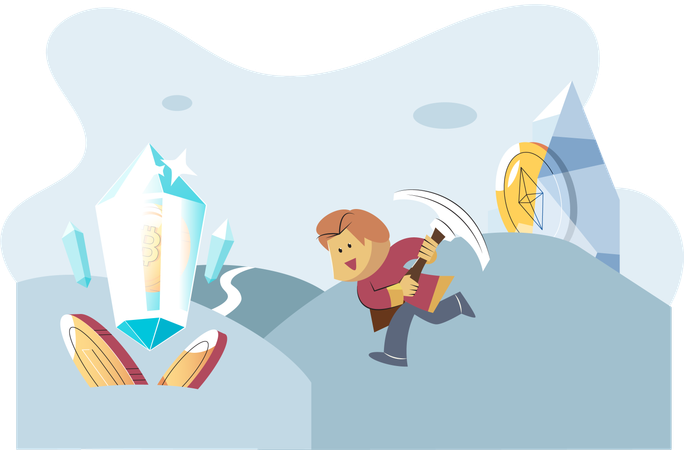 Play to earn video games in which player can receive rewards with real value blockchain projects  Illustration