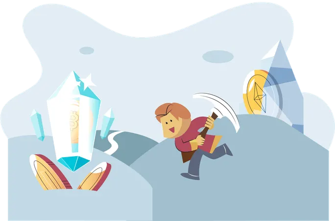 Play to earn video games in which player can receive rewards with real value blockchain projects  Illustration