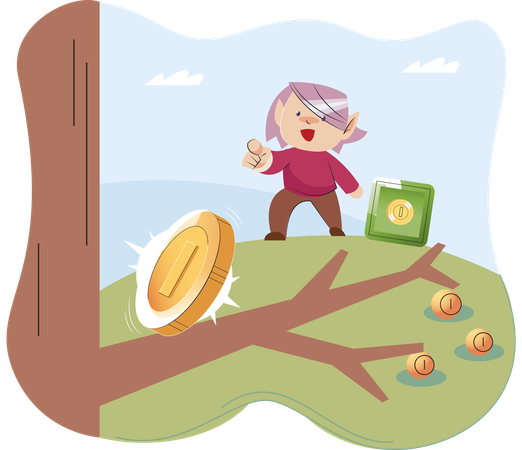 Play to earn video games in which player can receive rewards with real value blockchain projects  Illustration