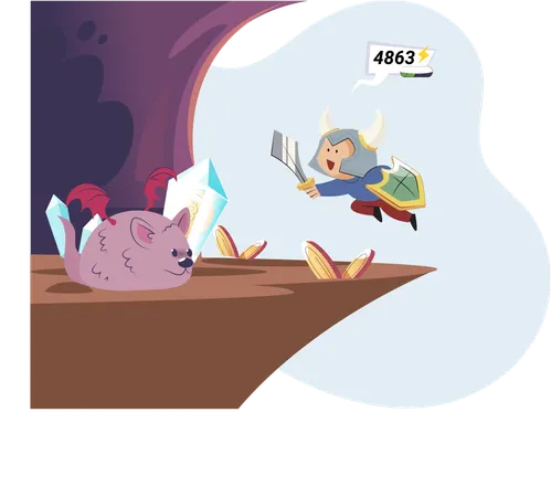 Play to earn video games in which player can receive rewards with real value blockchain projects  Illustration