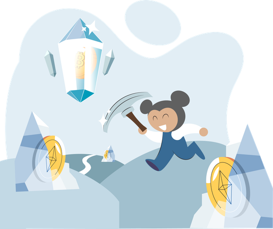 Play to earn video games in which player can receive rewards with real value blockchain projects  Illustration