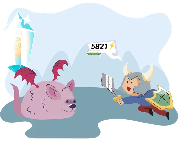 Play to earn video games in which player can receive rewards with real value blockchain projects  Illustration