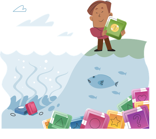 Play to earn video games in which player can receive rewards with real value blockchain projects  Illustration