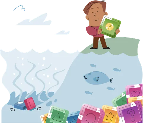 Play to earn video games in which player can receive rewards with real value blockchain projects  Illustration