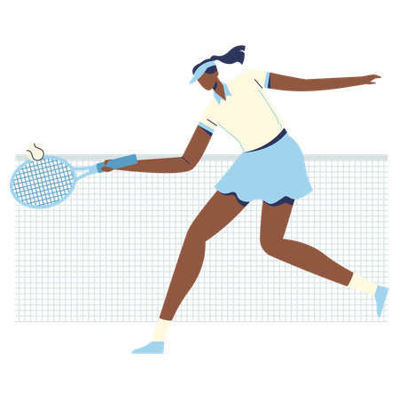 Player Drops Tennis  Shot  Illustration