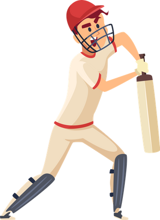 Player Hitting Ball  Illustration