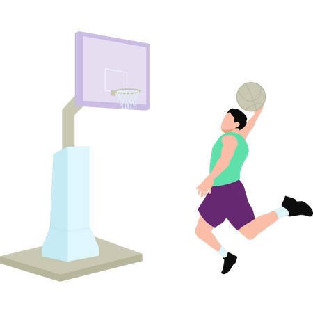 Player is playing basket ball  Illustration