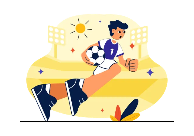 Player playing Handball Sports  Illustration