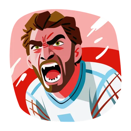 Player Screaming  Illustration