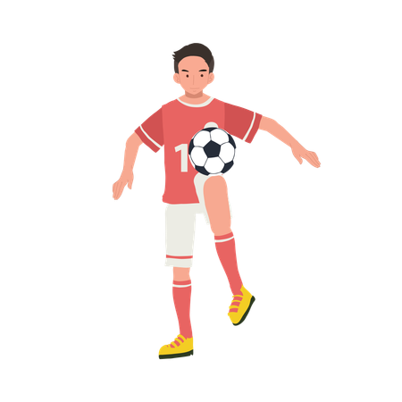 Player showing his football skills  Illustration