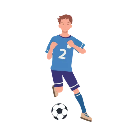 Player showing his football skills  Illustration