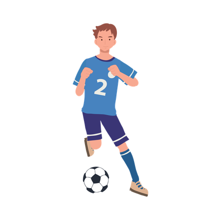 Player showing his football skills  Illustration