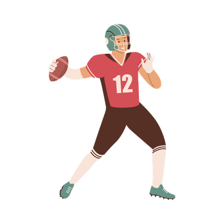 Player throwing ball  Illustration