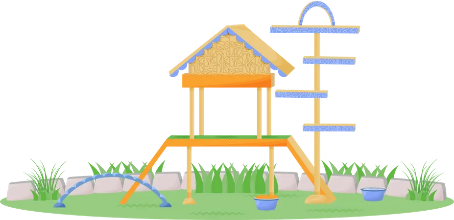Playhouse for pets Illustration