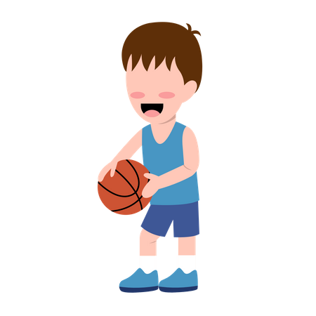 Playing Basketball  イラスト