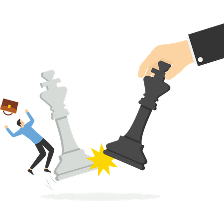 Playing chess wins against opponents  Illustration