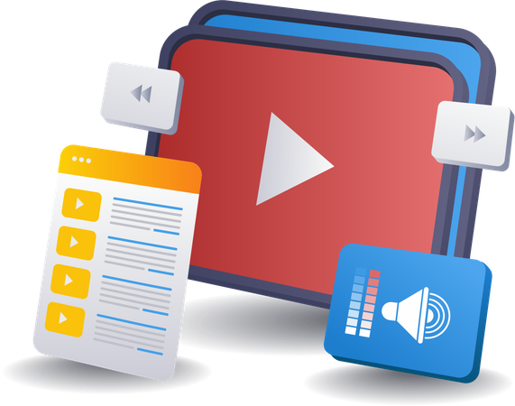Playlist music videos  Illustration