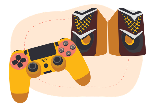 Playstation for gaming  Illustration