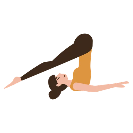 Plow yoga pose  Illustration