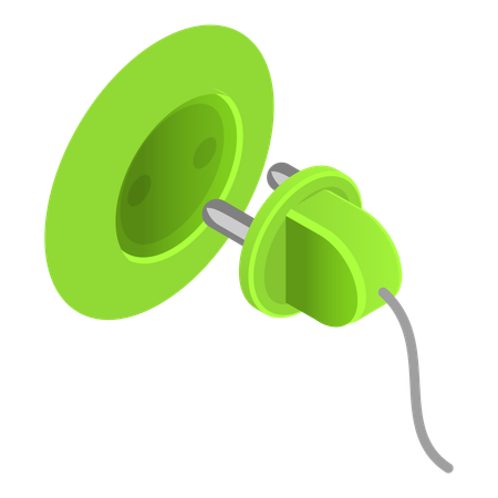 Plug disconnected from socket to reduce waste of electricity  일러스트레이션