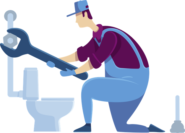 Plumber fitting pipe  Illustration