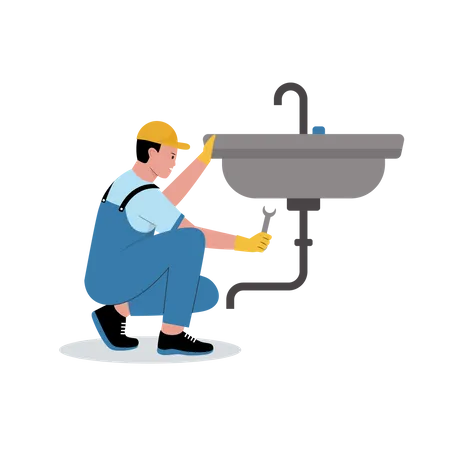 Vector Illustration Of Plumber Workers Illustration For Website Landing Page Mobile App Poster And Banner Trendy Flat Vector Illustration Illustration