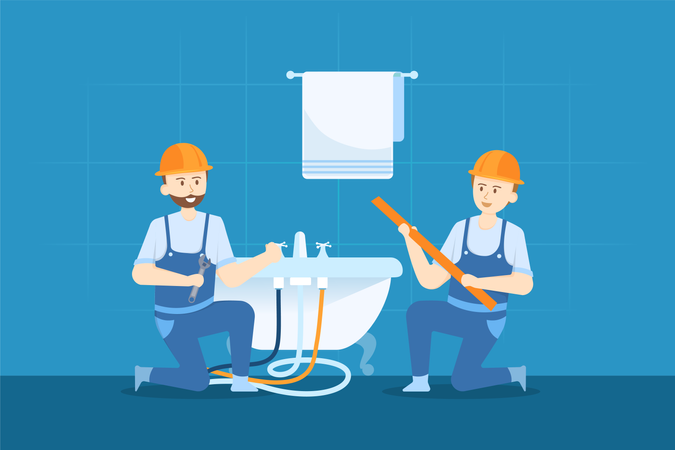 Plumber service  Illustration