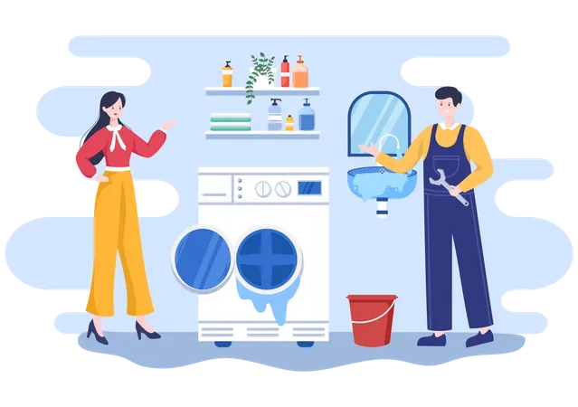 Plumbing Service  Illustration