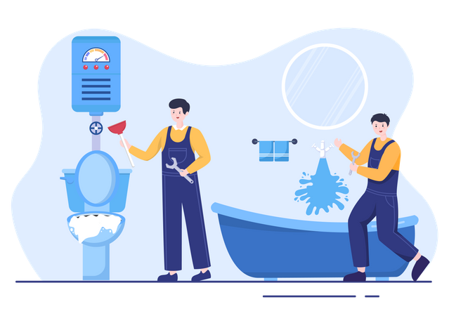 Plumbing Service  Illustration