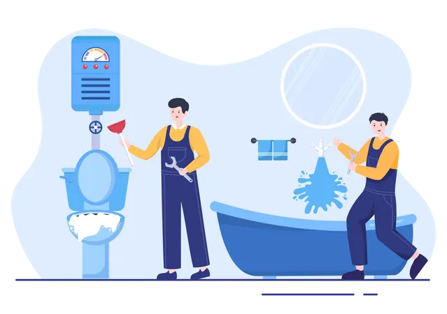 Plumbing Service  Illustration