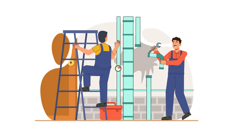 Plumbing Services  Illustration