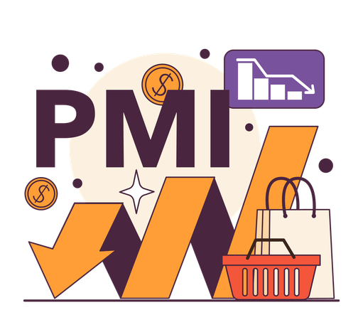 PMI decline as a recession indicator  Illustration