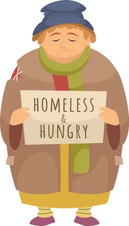 Pobres sin hogar  Ilustración