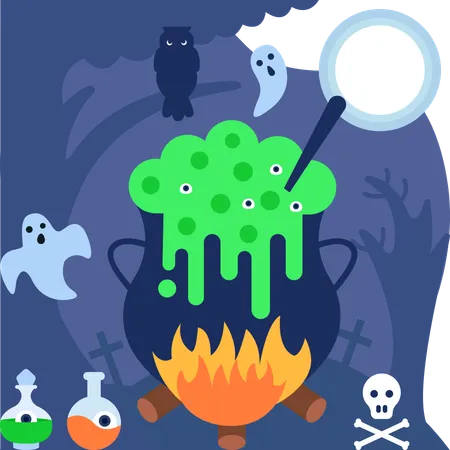 Poción de halloween  Ilustración
