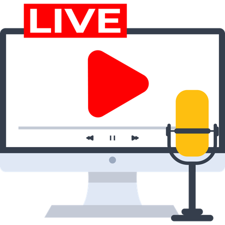 Podcast ao vivo  Ilustração